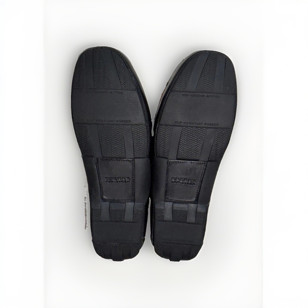 Sperry Top-Sider Pilot Black Smooth Leather Slip-On Driver Moc Loafer Men's 11M - Picture 9 of 12